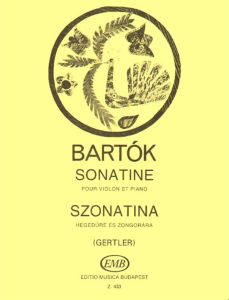 EDITIO MUSICA BUDAPE SONATINA Composed By Bela Bartok Arranged By Andre Gertler For Vln&piano