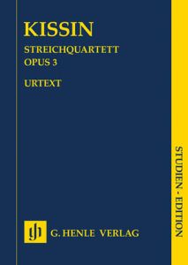 HENLE KISSIN String Quartet Op.3 Study Score Urtext Edition