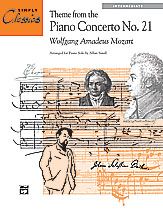 ALFRED WOLFGANG Amadeus Mozart Piano Concerto No 21 Arranged For Easy Piano