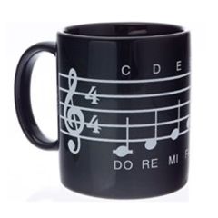 AIM GIFTS MUSIC Scale Coffee Mug, Black