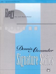 ALFRED DENNIS Alexander Elegy (for Left Hand Alone) Late Intermediate Piano Solo