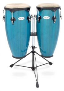 TOCA SYNERGY Congas 10+11 With Stand Blue
