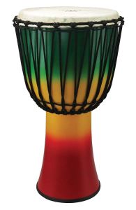 TYCOON PERCUSSION TFAJ-12JC Fiberglass Djembe 12-inch, Jamaica