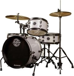 LUDWIG POCKET Kit Complete Beginner Drum Kit, White Sparkle
