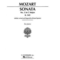 G SCHIRMER SONATA No.3 In C Major K545, Wolfgang A. Mozart - Piano Solo