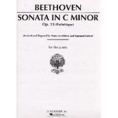 G SCHIRMER BEETHOVEN Sonata In C Minor Opus 13 (pathetique) For Piano Ed Bulow & Lebert