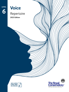 ROYAL CONSERVATORY VOICE Repertoire 6 2025 Edition