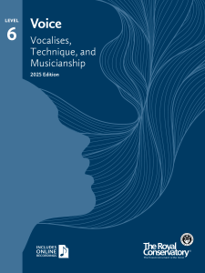 ROYAL CONSERVATORY VOCALISES, Technique, & Musicianship 6, 2025 Edition