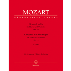 BARENREITER MOZART Concerto In E Flat Major For Piano & Orchestra No 14 Kv449