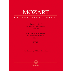 BARENREITER MOZART Concerto In F Major For Piano & Orchestra No 19 Kv459 Piano Reduction