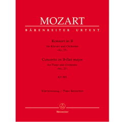 BARENREITER MOZART Concerto In B-flat Major For Piano & Orchestra No 27 Kv595