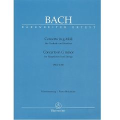 BARENREITER JS Bach Concerto In G Minor Bwv 1058 For Two Pianos Four Hands