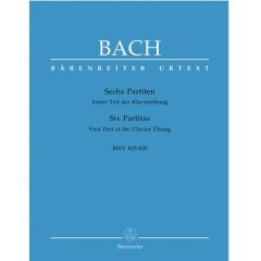 BARENREITER JS Bach Six Partitas Bmv 825-830 First Part Of The Clavier Ubung