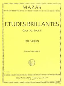 INTERNATIONAL MUSIC MAZAS Etudes Brillantes Op 36 Book 2 For Violin Edited Galamian