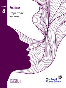 ROYAL CONSERVATORY VOICE Repertoire 8 2025 Edition