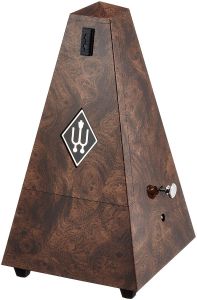 WITTNER 855001 Designer Series Maelzel System Metronome, Burr Walnut, With Bell