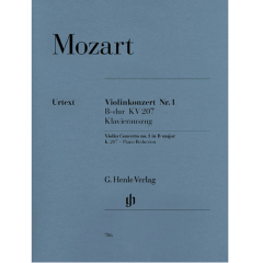 HENLE MOZART Violin Concerto No 1 In B Flat Major K 207 For Violin & Piano