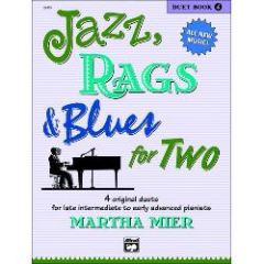ALFRED JAZZ, Rags & Blues For Two Book 4 By Martha Mier For Piano Duet