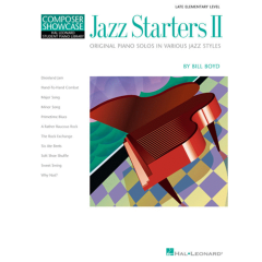 HAL LEONARD JAZZ Starters Book 2 Late Elementary Level Composer Showcase Piano