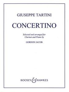 BOOSEY & HAWKES GIUSEPPE Tartini Concertino Arranged For Clarinet & Piano By Gordon Jacob
