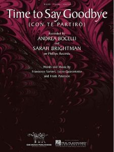 HAL LEONARD TIME To Say Goodbye (con Te Partiro) Andrea Bocelli & Sarah Brightman Record
