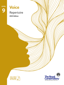 ROYAL CONSERVATORY VOICE Repertoire 9 2025 Edition