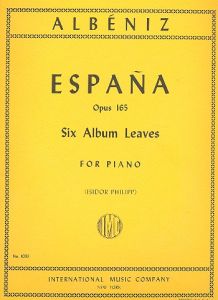 INTERNATIONAL MUSIC ISAAC Albeniz Espana Opus 165 6 Album Leaves For Piano