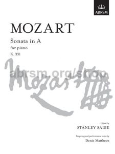 ABRSM PUBLISHING WOLFGANG Amadeus Mozart Sonata In A K331 For Piano Edited By Stanley Sadie