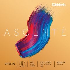 D'ADDARIO ASCENTE Violin 1/2 Tinned Carbon Steel Single 