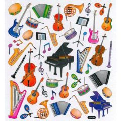 AIM GIFTS ROCKIN Musical Instruments Stickers