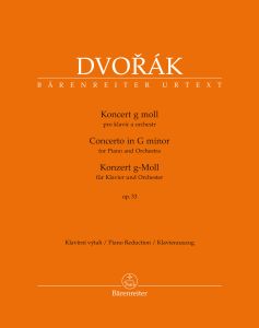 BARENREITER DVORAK Concerto In G Minor Op.33 B63 For Piano & Orchestra