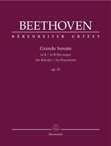 BARENREITER BEETHOVEN Grande Sonate For Pianoforte B-flat Major Op.22,urtext Edition