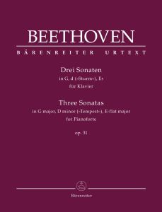 BARENREITER BEETHOVEN Three Sonatas For Pianoforte G Major, D Minor, E-flat Major Op.31