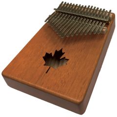 BEAVER CREEK BCKALM-17EH Kalimba Mahogany 17-keys, Natural With Maple Leaf Sound Hole