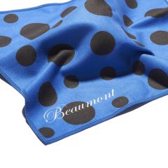 BEAUMONT SMALL Cleaning Cloth For All Instruments, Blue Polka Dot
