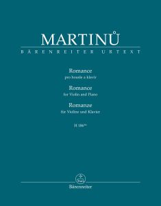 BARENREITER MARTINU Romance For Violin & Piano H 186bis