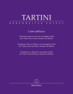 BARENREITER TARTINI L'arte Dell'arco For Violin Solo & Basso Continuo Ad Libitum