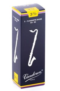 VANDOREN TRADITIONAL Bass Clarinet Reeds #3.5 - Individual, Single Reeds