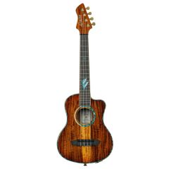 ORTEGA 30TH Anniversary Solid Acacia Tenor Ukulele Cutaway With Eq Dolphins Inay