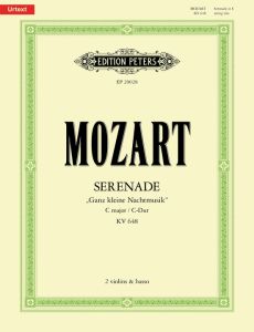 EDITION PETERS MOZART Serenade In C K648 Ganz Kleine Nachtmusik For String Trio