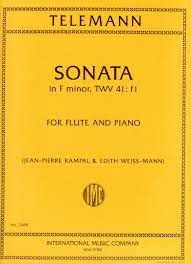 INTERNATIONAL MUSIC TELEMANN Sonata In F For Flute & Piano
