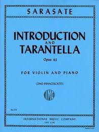 INTERNATIONAL MUSIC SARASATE Introduction & Tarantella Op 43 For Vln/pno Edited Francescatti