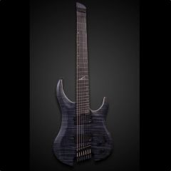 LEGATOR GUITARS G7FSS Ghost Black Flame Headless Multi-scale 7-string Electric Guitar