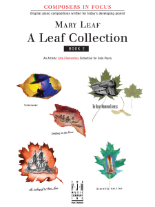 FJH MUSIC COMPANY A Leaf Collection Book 2 For Late Elementary Piano Solo