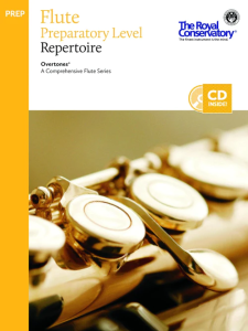ROYAL CONSERVATORY OVERTONES Flute Repertoire Preparatory