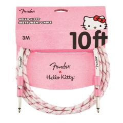 FENDER HELLO Kitty White Pink Woven Cable 10ft