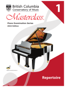 BC CONSERVATORY MASTERCLASS Piano Repertoire Grade 1 2022 Edition