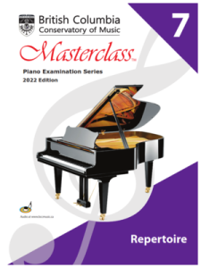 BC CONSERVATORY MASTERCLASS Piano Repertoire Grade 7 2022 Edition
