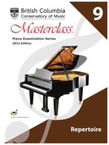 BC CONSERVATORY MASTERCLASS Piano Repertoire Grade 9 2022 Edition