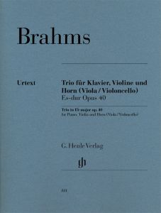 HENLE BRAHMS Horn Trio E Flat Major Op.40 For Piano/violin/horn